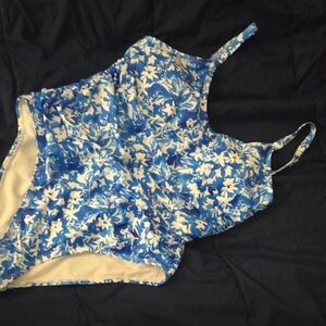 Kids Blue Floral Swimsuit
